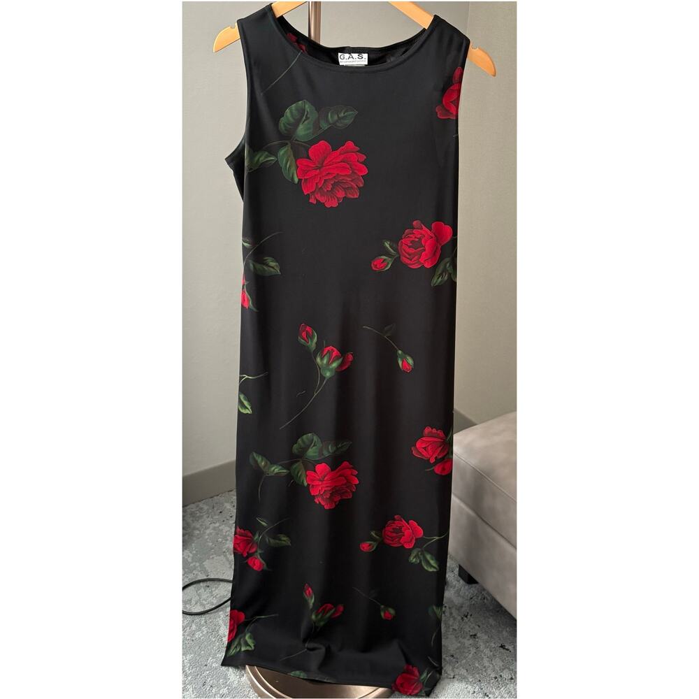 Great American Sportswear Vintage 90s Floral Print Sleeveless Dress Large Friend